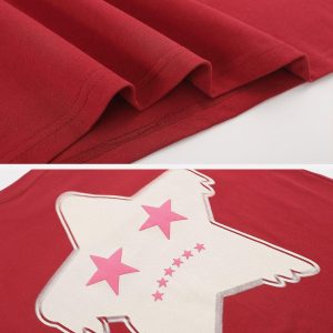 Concert Outfit Stars Flocked Graphic Tee