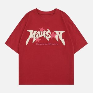 Concert Outfit Stars Flocked Graphic Tee