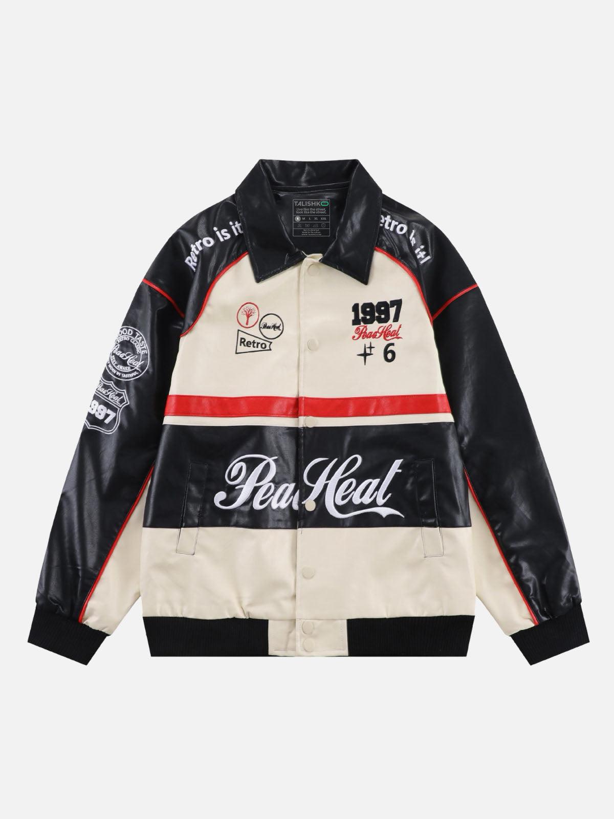 Concert Outfit Stitching Color Motorcycle Jacket Concert Outfit Stitching Color Motorcycle Jacket