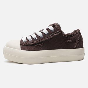 Concert Outfit Street Beard Split Hole Sneakers