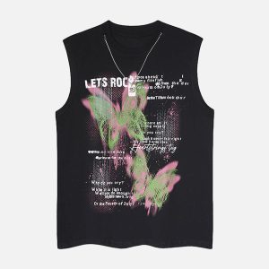 Concert Outfit Street Butterfly Graphic Tank Top