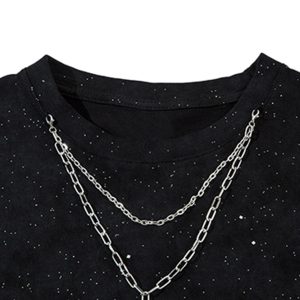 Concert Outfit Street Chain Waistcoat Ripped Vest