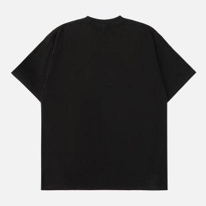 Concert Outfit Street Contrast Color Embroidered T-Shirt