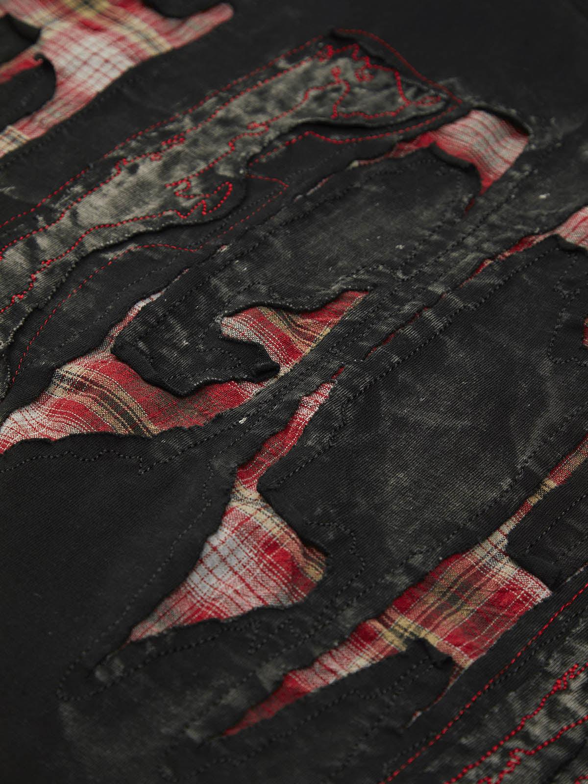 Concert Outfit Street Contrast Color Embroidered T-Shirt Concert Outfit Street Contrast Color Embroidered T-Shirt