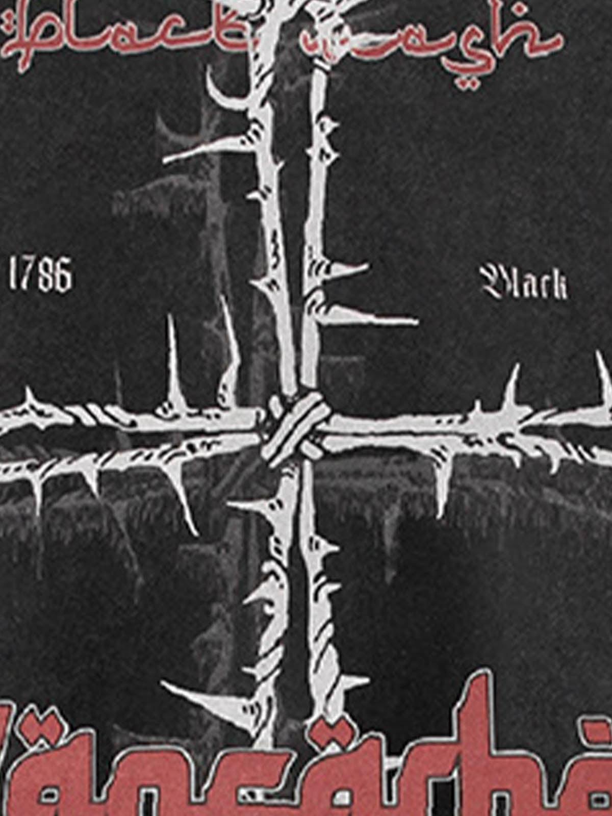 Concert Outfit Street Cross Print T-Shirt Concert Outfit Street Cross Print T-Shirt