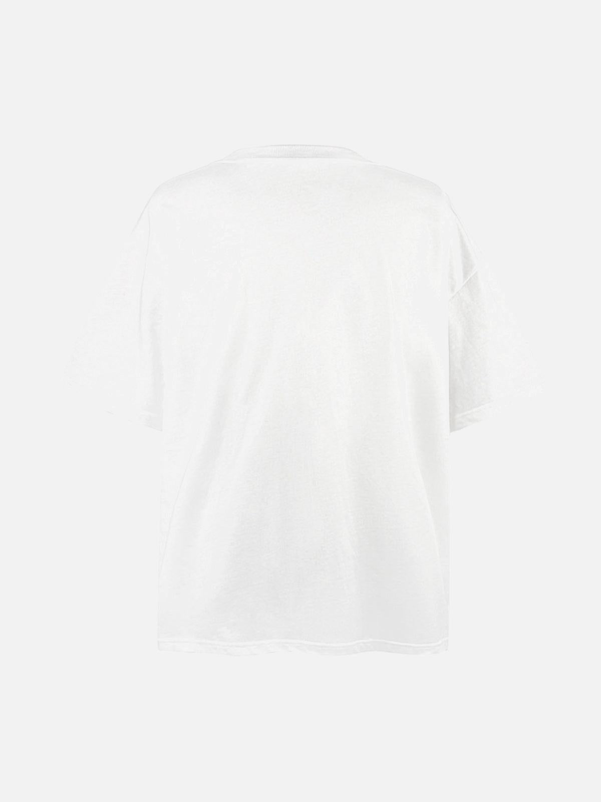 Concert Outfit Street Cross Print T-Shirt Concert Outfit Street Cross Print T-Shirt