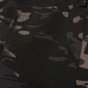 Concert Outfit Street Dark Camouflage Zipper Cargo Pants