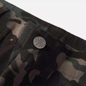 Concert Outfit Street Dark Camouflage Zipper Cargo Pants