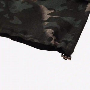 Concert Outfit Street Dark Camouflage Zipper Cargo Pants