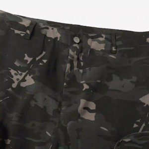 Concert Outfit Street Dark Camouflage Zipper Cargo Pants