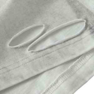 Concert Outfit Street Dirty-Dye Distressed Cut Pocket T-Shirt