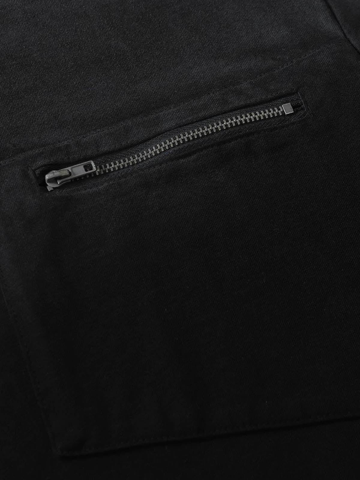 Concert Outfit Street Dirty-Dye Distressed Cut Pocket T-Shirt Concert Outfit Street Dirty-Dye Distressed Cut Pocket T-Shirt