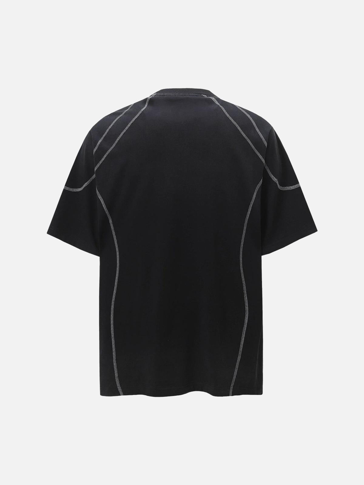 Concert Outfit Street Dirty Dyed Gradient Motorcycle T-Shirt Concert Outfit Street Dirty Dyed Gradient Motorcycle T-Shirt