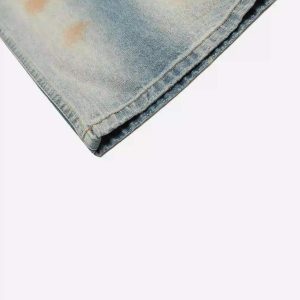 Concert Outfit Street Distressed Industrial Style Straight Jeans