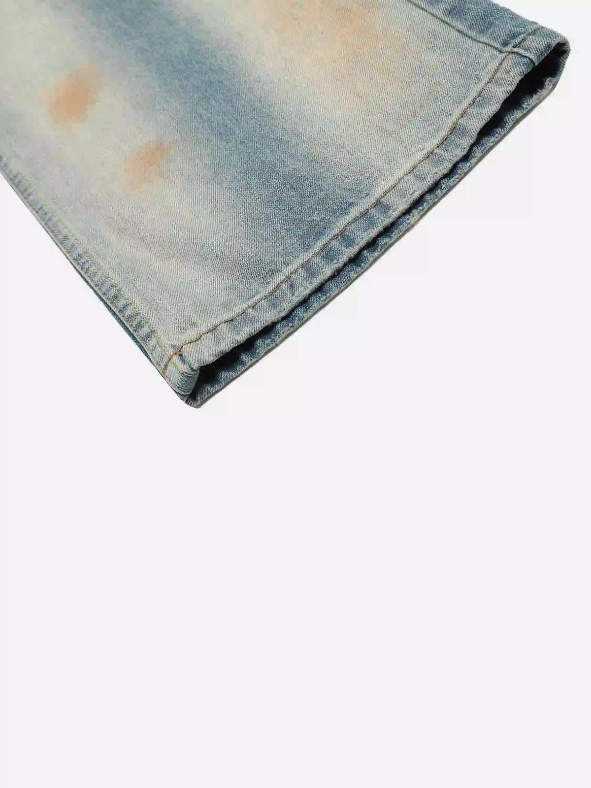 Concert Outfit Street Distressed Industrial Style Straight Jeans Concert Outfit Street Distressed Industrial Style Straight Jeans