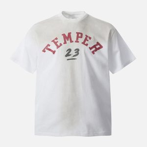 Concert Outfit Street Distressed Tie-Dye Letter Print T-Shirt