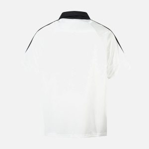 Concert Outfit Street Flame Embroidery POLO T-Shirt