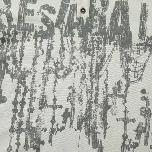 Concert Outfit Street Graffiti POLO Lapel Shirt