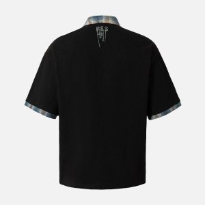 Concert Outfit Street Graffiti POLO Lapel Shirt