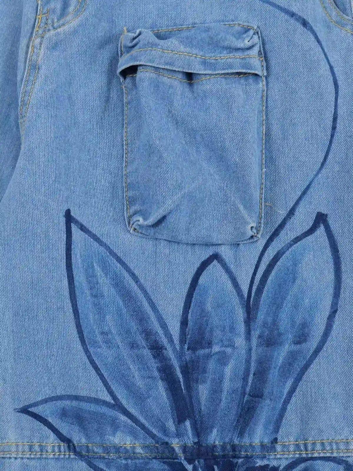 Concert Outfit Street Hand-Painted Graffiti Wide-Leg Jeans Concert Outfit Street Hand-Painted Graffiti Wide-Leg Jeans