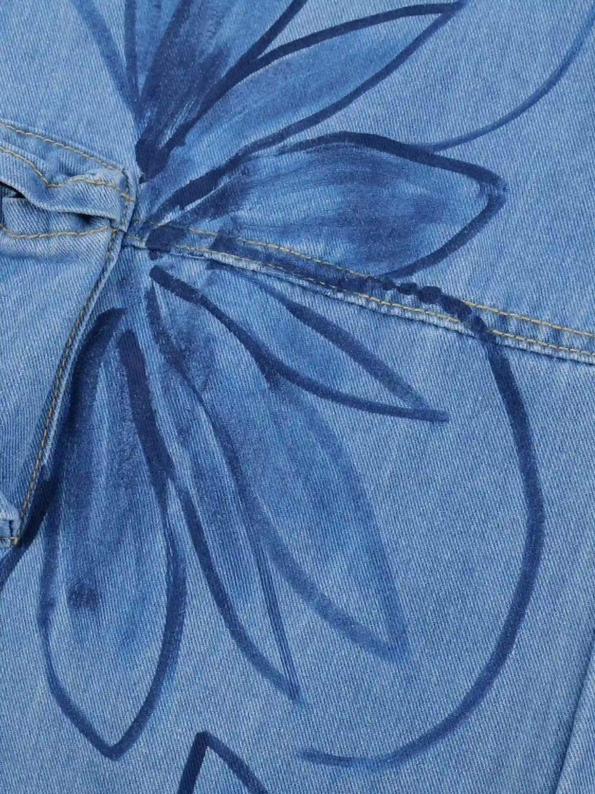 Concert Outfit Street Hand-Painted Graffiti Wide-Leg Jeans Concert Outfit Street Hand-Painted Graffiti Wide-Leg Jeans