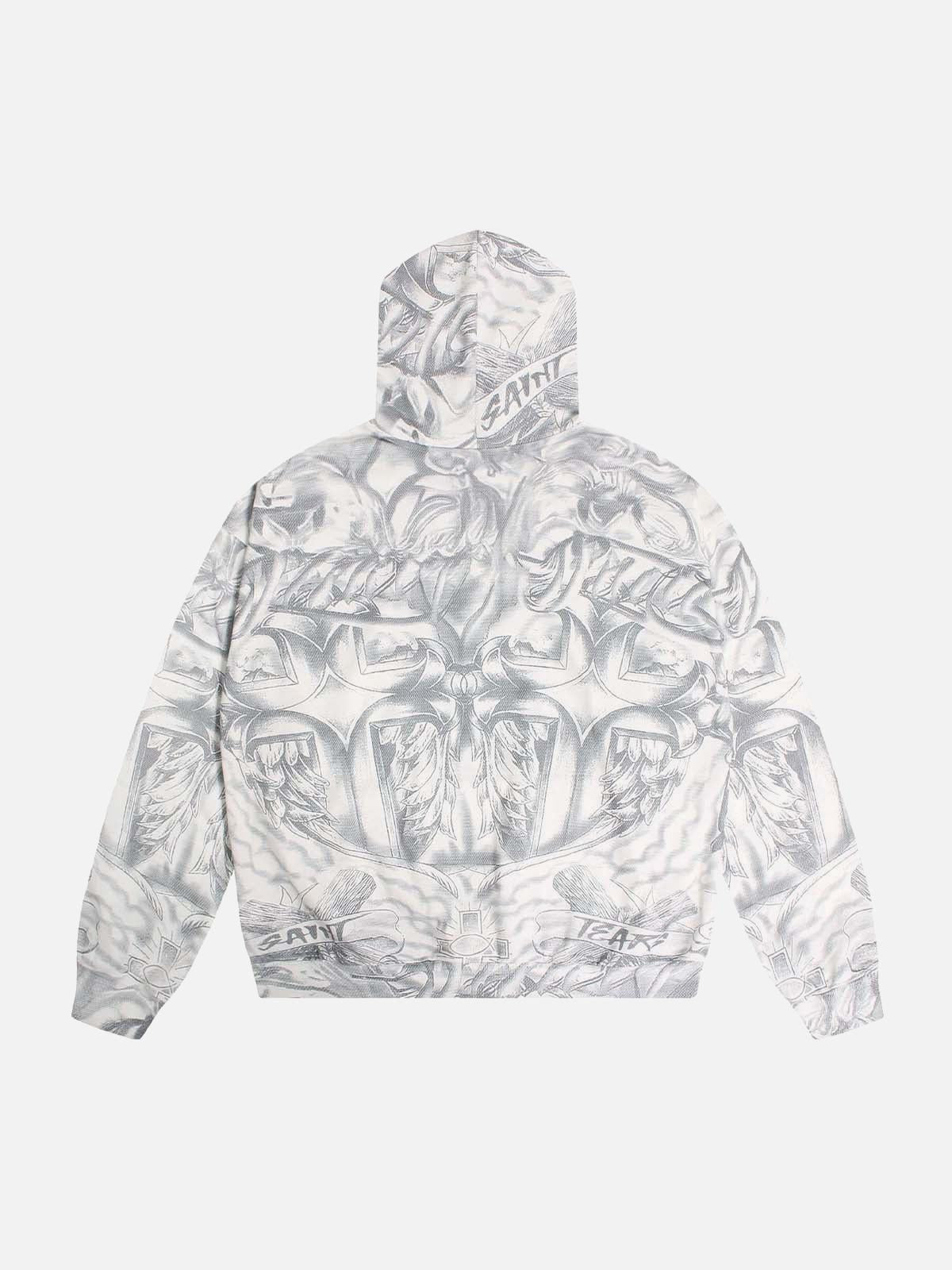 Concert Outfit Street Hand-Painted Zip Up Hoodie Concert Outfit Street Hand-Painted Zip Up Hoodie