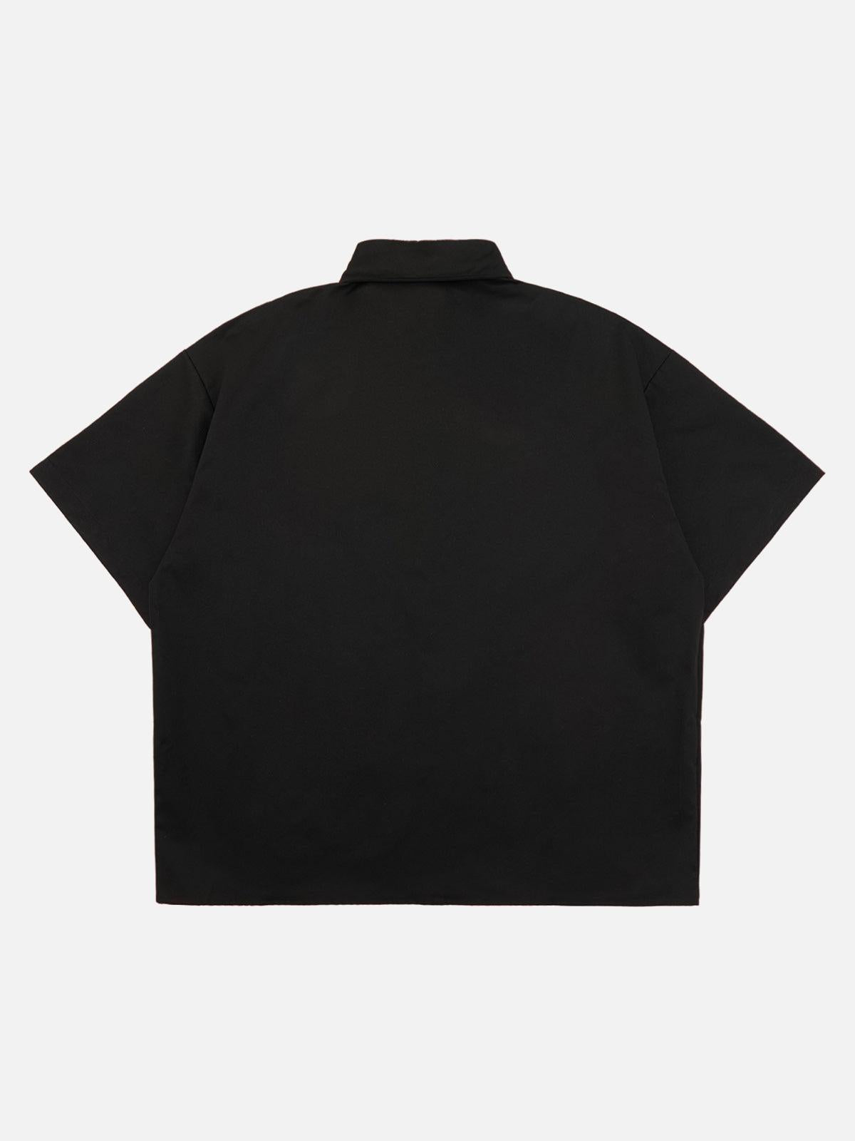 Concert Outfit Street Letter Print Short Sleeve Shirt Concert Outfit Street Letter Print Short Sleeve Shirt