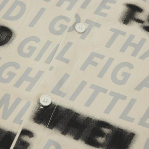 Concert Outfit Street Letter Print Short Sleeve Shirt