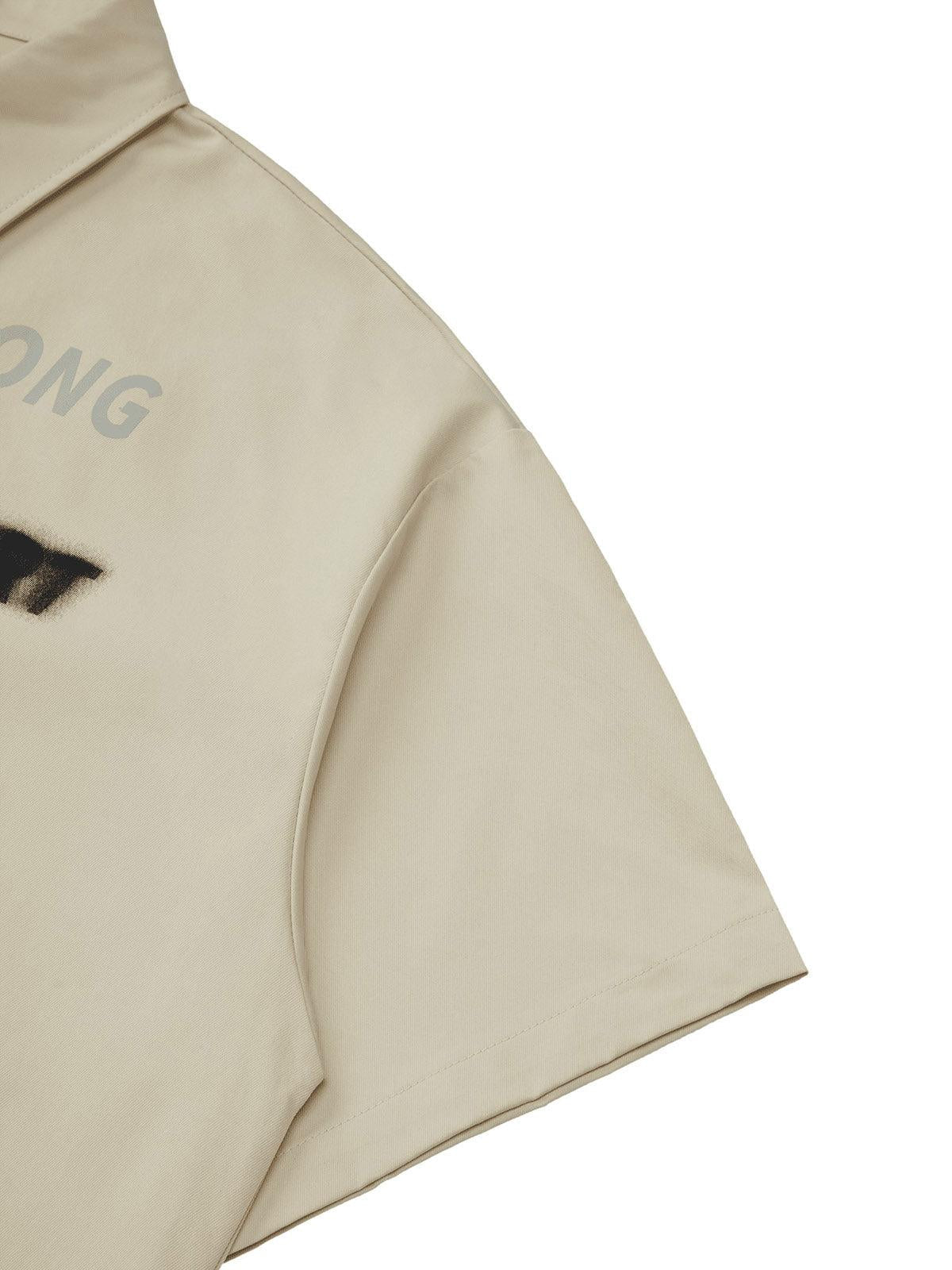 Concert Outfit Street Letter Print Short Sleeve Shirt Concert Outfit Street Letter Print Short Sleeve Shirt