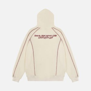 Concert Outfit Street Line Assemble Print Hoodie