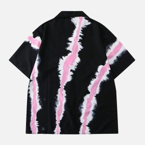 Concert Outfit Street Print Butterfly Short Sleeve Shirt