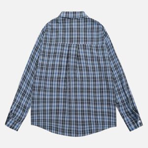 Concert Outfit Street Retro Cleanfit Plaid Shirt