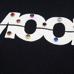 Concert Outfit Street Retro MOOD Patch Embroidered Rivet T-Shirt