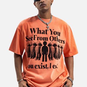 Concert Outfit Street Retro Portrait Letter Print T-Shirt