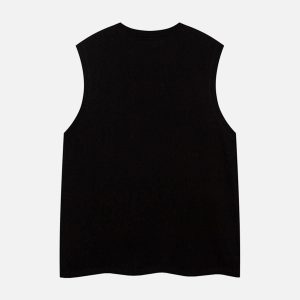 Concert Outfit Street Retro Star Chain Print Vest