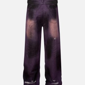 Concert Outfit Street Ripped Dirty Dye Jeans