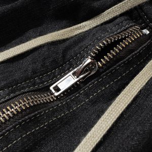 Concert Outfit Street RO Washed Denim Cargo Jort