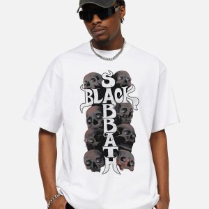 Concert Outfit Street Skull Graphic T-Shirt