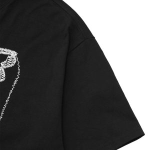 Concert Outfit Street Skull Print T-Shirt
