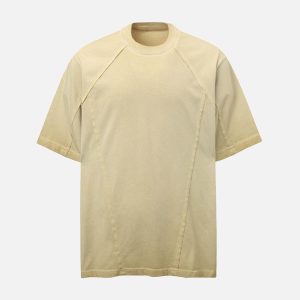 Concert Outfit Street Split Studded Patch T-Shirt