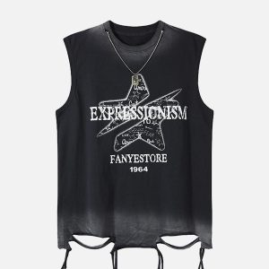 Concert Outfit Street Star Graphic Vest