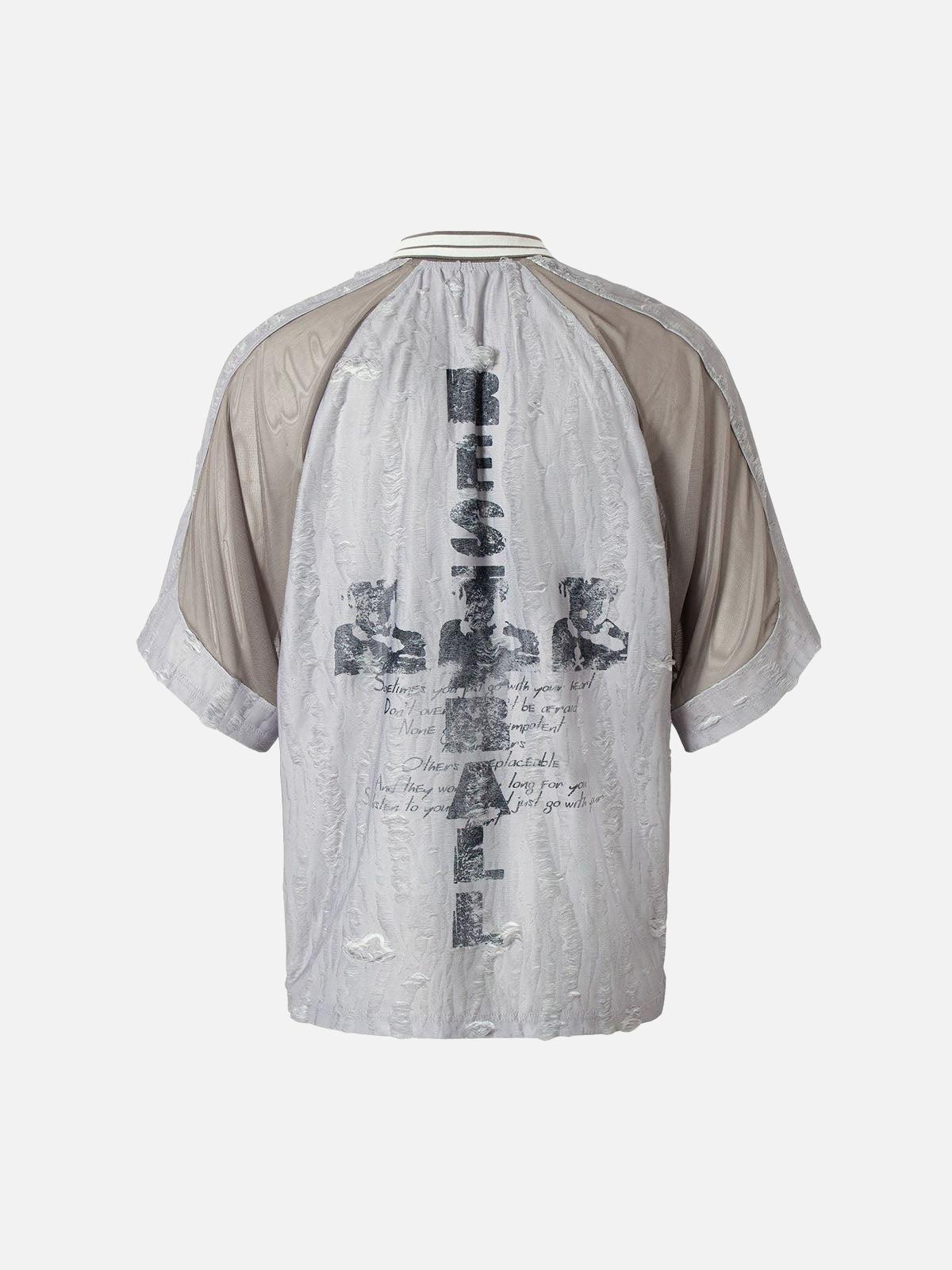 Concert Outfit Street Stitching Cross Print T-Shirt Concert Outfit Street Stitching Cross Print T-Shirt