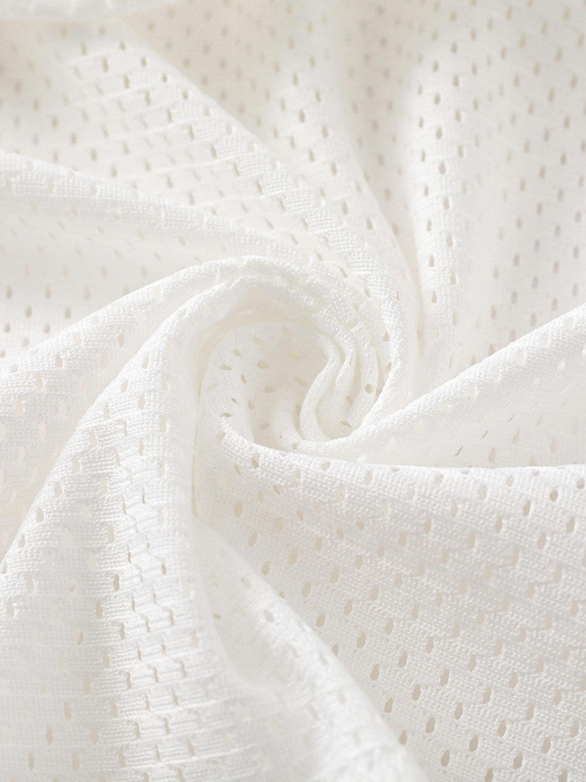 Concert Outfit Street Stitching Mesh Character Print T-Shirt Concert Outfit Street Stitching Mesh Character Print T-Shirt