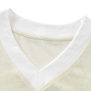 Concert Outfit Street Stitching Mesh Character Print T-Shirt