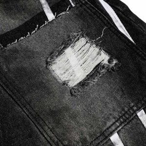 Concert Outfit Street Stripe Dirty Dye Barrel Jeans