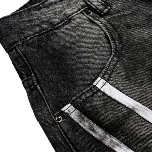 Concert Outfit Street Stripe Dirty Dye Barrel Jeans