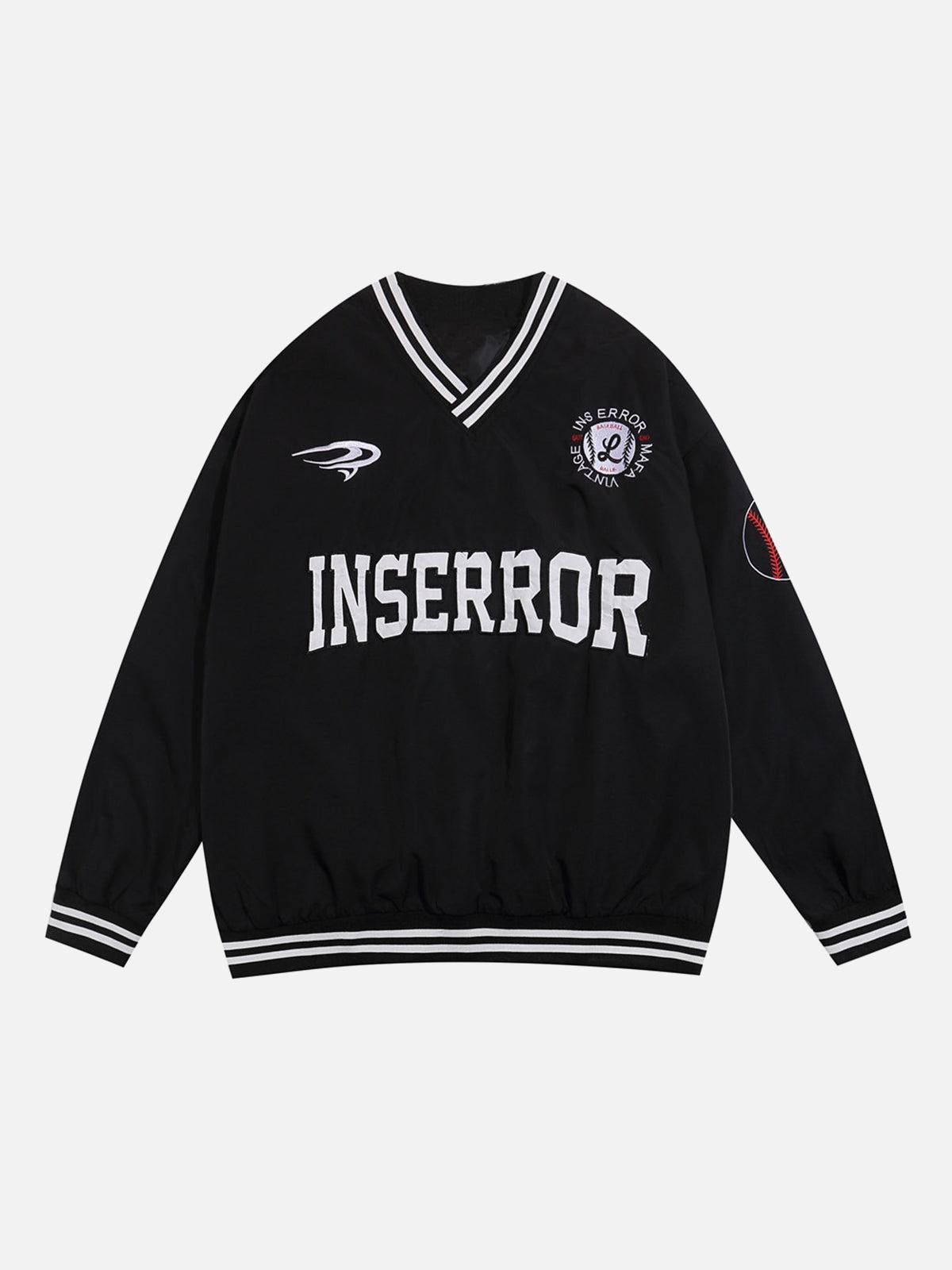 Concert Outfit Street V-Neck Baseball-Inspired Sweatshirt Concert Outfit Street V-Neck Baseball-Inspired Sweatshirt