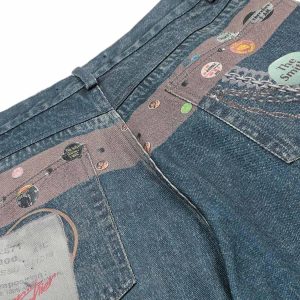 Concert Outfit Street Washed Cleanfit Straight Jeans