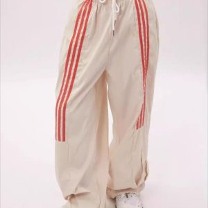 Concert Outfit Striped Draped Sweatpants