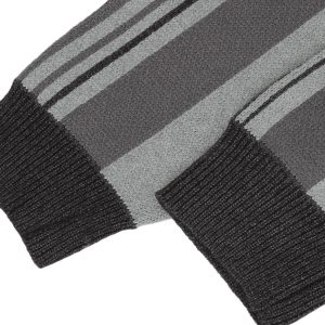 Concert Outfit Striped Embroidered Knit Polo Sweater